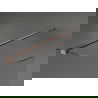 Mexen Kioto paroi de douche arrondie Walk-in 140 x 200 cm, verre transparent 8 mm, laiton brossé - 800-140-101-65-06