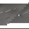 Mexen Kioto paroi de douche arrondie Walk-in 90 x 200 cm, transparente 8 mm, nickel brossé - 800-090-101-97-06