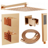 Mexen Cube DR02 ensemble de douche encastré avec pomme de douche 25 cm, or rose - 77502DR0225-60
