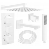 Mexen Cube DR02 ensemble baignoire-douche encastré avec pommeau de douche 25 cm, blanc - 77503DR0225-20