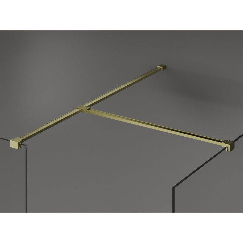 Mexen Kioto paroi de douche Walk-in 110 x 80 cm, transparent, or brossé - 800-110-202-55-00-080