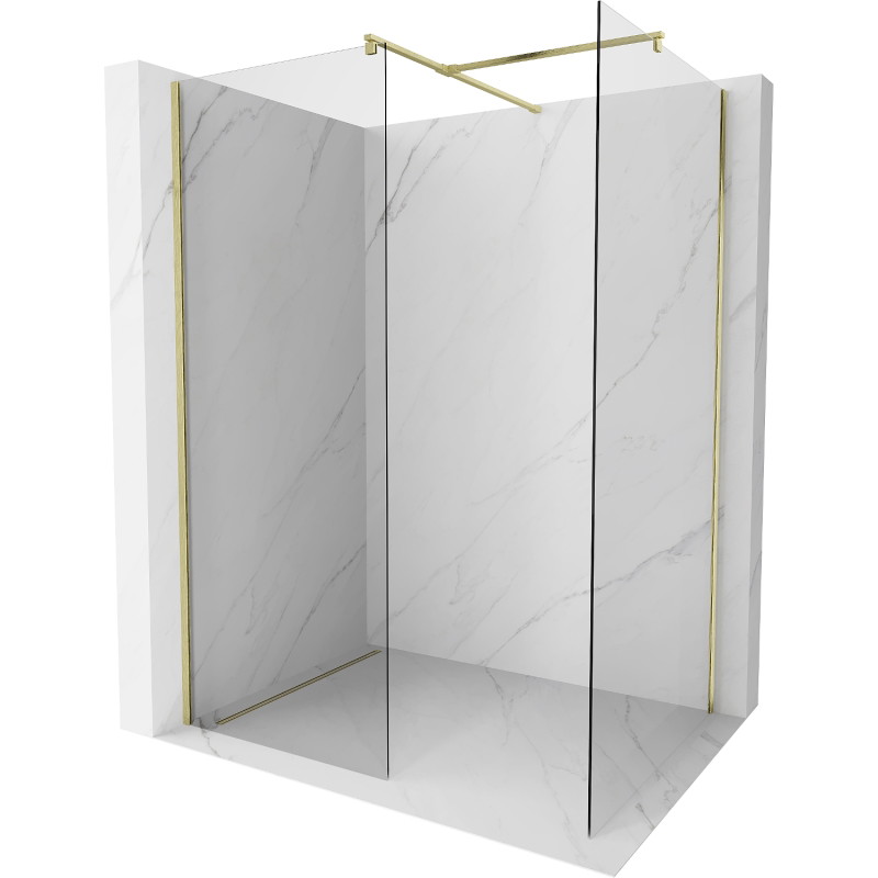 Mexen Kioto paroi de douche Walk-in 110 x 95 cm, transparent, or brossé - 800-110-202-55-00-095