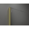 Mexen Kioto paroi de douche Walk-in 140 x 100 cm, transparent, doré brossé - 800-140-202-55-00-100