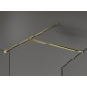Mexen Kioto paroi de douche Walk-in 140 x 100 cm, transparent, doré brossé - 800-140-202-55-00-100