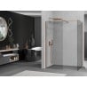Mexen Kioto paroi de douche Walk-in 125 x 90 cm, transparente, or rose - 800-125-202-60-00-090