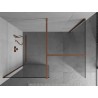 Mexen Kioto paroi de douche Walk-in 130 x 120 cm, transparent, or rose - 800-130-202-60-00-120