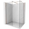 Mexen Kioto paroi de douche Walk-in 155 x 110 cm, transparente, or rose - 800-155-202-60-00-110