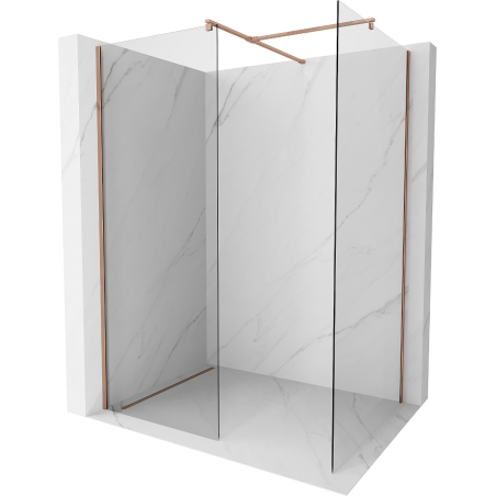 Mexen Kioto paroi de douche Walk-in 160 x 85 cm, transparent, or rose - 800-160-202-60-00-085