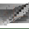 Mur de douche Mexen Kioto Walk-in 180 x 100 cm, transparent, or rose - 800-180-202-60-00-100