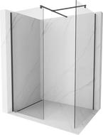Mexen Kioto paroi de douche Walk-in 100 x 95 cm, transparent, noir - 800-100-202-70-00-095