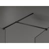 Mexen Kioto paroi de douche Walk-in 105 x 70 cm, transparente, noire - 800-105-202-70-00-070