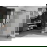 Murs de douche Mexen Kioto Walk-in 115 x 90 cm, transparent, noir - 800-115-202-70-00-090