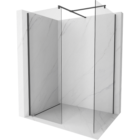 Mexen Kioto Paroi de douche Walk-in 115 x 90 cm, transparente, noire - 800-115-202-70-00-090