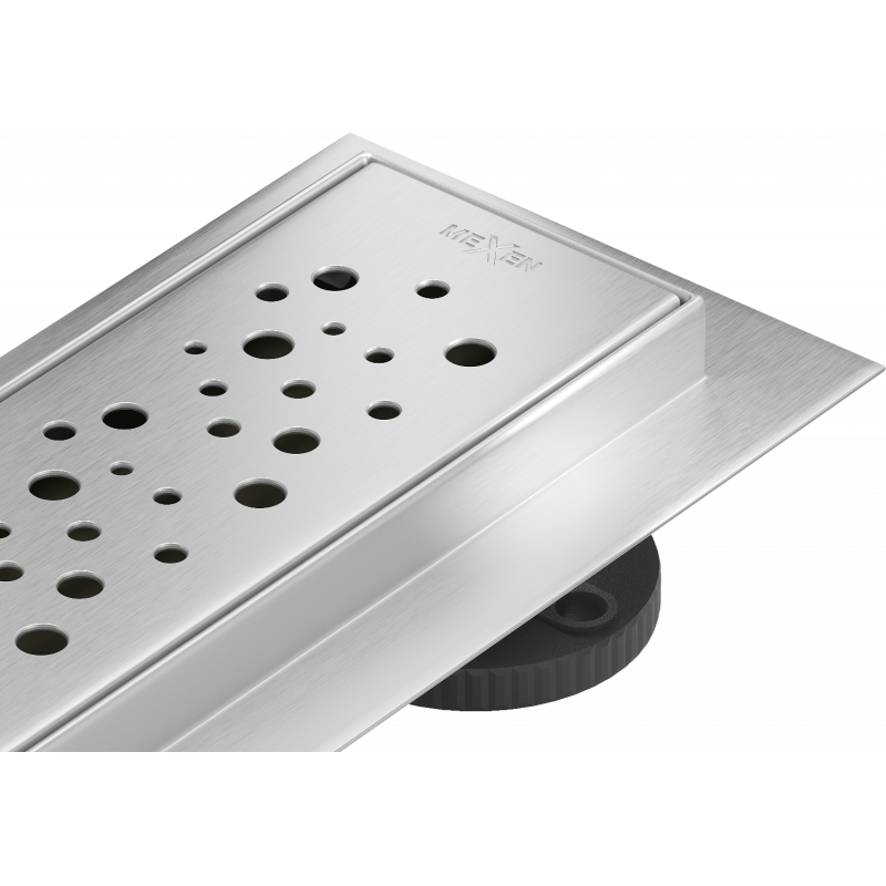 Mexen Flat 360° M12 caniveau linéaire pivotant 90 cm, inox - 1021090-40