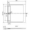 Mexen Amon bac rectangulaire SMC 100 x 90 cm, blanc - 4F109010