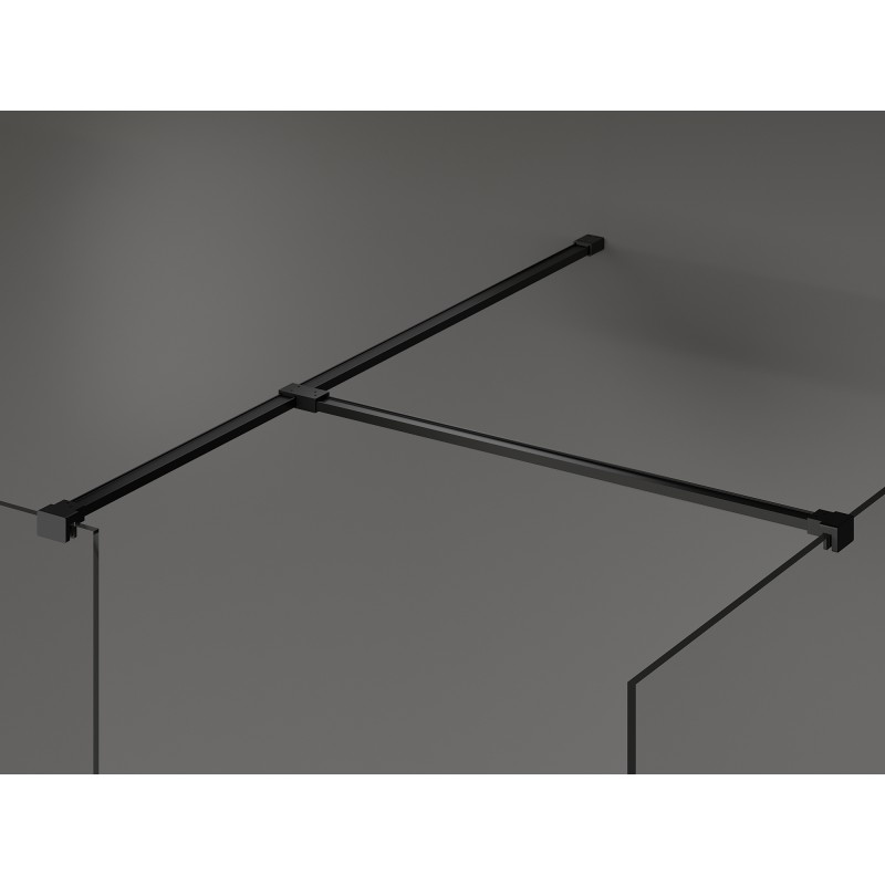 Mexen Kioto paroi de douche Walk-in 130 x 80 cm, transparent, noir - 800-130-202-70-00-080