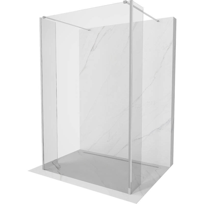 Mexen Kioto paroi de douche autoportante 145 x 30 x 30 cm, transparent, chrome - 800-145-030-222-01-00-030