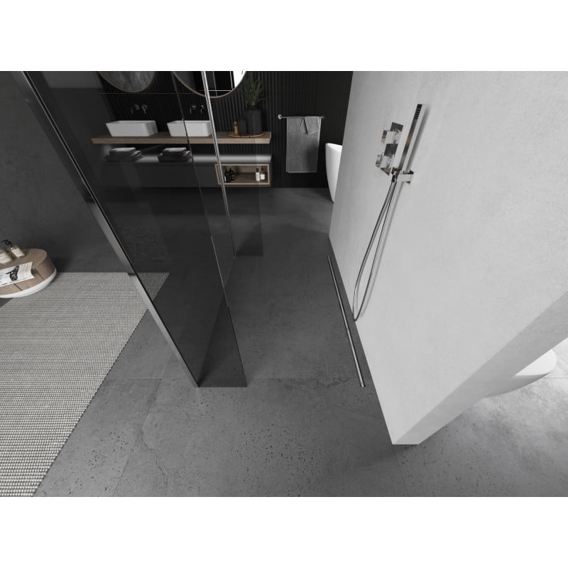 Mexen Kioto paroi de douche autoportante 180 x 30 x 30 cm, transparent, chrome - 800-180-030-222-01-00-030