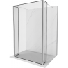Kioto paroi de douche autonome 120 x 30 x 30 cm, motif noir, chrome - 800-120-030-222-01-70-030