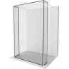 Mexen Kioto paroi de douche autoportante 110 x 30 x 30 cm, motif noir, chrome - 800-110-030-222-01-70-030