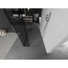 Mexen Kioto paroi de douche autoportante 110 x 30 x 30 cm, motif noir, chrome - 800-110-030-222-01-70-030