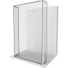 Mexen Kioto paroi de douche libre 90 x 30 x 30 cm, motif noir, blanc - 800-090-030-222-20-70-030