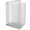 Mexen Kioto paroi de douche autonome 130 x 30 x 30 cm, motif noir, blanc - 800-130-030-222-20-70-030