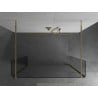Mexen Kioto paroi de douche autoportante 155 x 30 x 30 cm, transparent, doré - 800-155-030-222-50-00-030