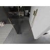 Kioto Mexen paroi de douche autonome 150 x 30 x 30 cm, transparent, doré - 800-150-030-222-50-00-030