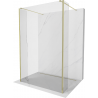 Mexen Kioto paroi de douche autonome 160 x 30 x 30 cm, transparente, dorée - 800-160-030-222-50-00-030