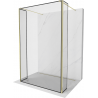 Mexen Kioto panneau de douche indépendant 140 x 30 x 30 cm, motif noir, doré - 800-140-030-222-50-70-030