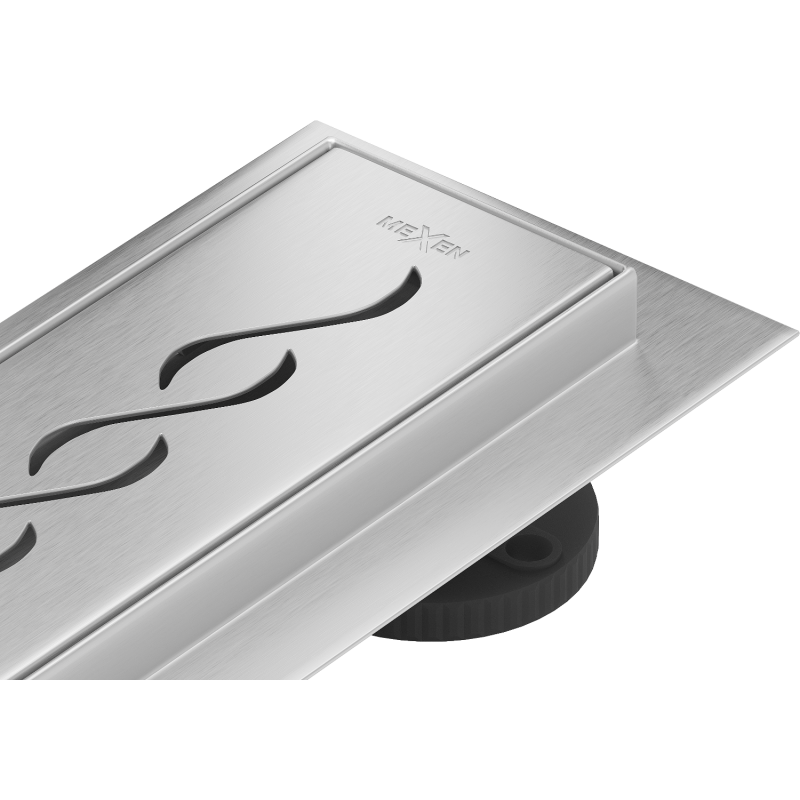 Mexen Flat 360° M18 caniveau linéaire rotatif 50 cm, inox - 1023050-40