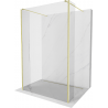Mexen Kioto paroi de douche autoportante 155 x 30 x 30 cm, transparent, finition dorée brossée - 800-155-030-222-55-00-030