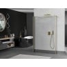 Mexen Kioto paroi de douche autoportante 155 x 30 x 30 cm, transparent, finition dorée brossée - 800-155-030-222-55-00-030