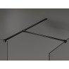 Mexen Kioto Paroi de douche Walk-in 150 x 75 cm, transparente, noire - 800-150-202-70-00-075