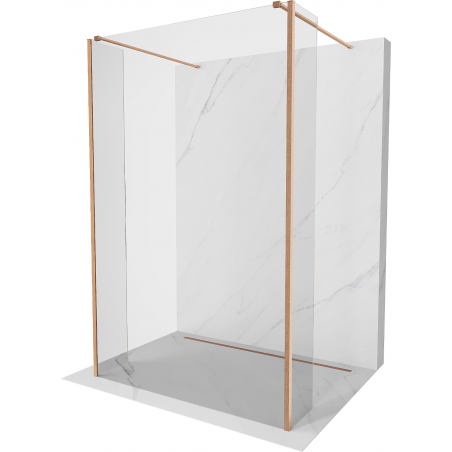 Mexen Kioto paroi de douche indépendante 145 x 30 x 30 cm, transparente, laiton brossé - 800-145-030-222-65-00-030