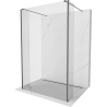 Mexen Kioto paroi de douche autoportante 100 x 30 x 30 cm, transparent, gris fusil brossé - 800-100-030-222-66-00-030