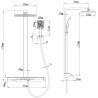 Ensemble de douche encastré Mexen Zoom avec pomme de douche et mitigeur, blanc - 78101-20