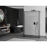 Mexen Kioto paroi de douche autoportante 120 x 30 x 30 cm, cadre noir, finition gun gray brossé - 800-120-030-222-66-70-030