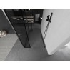Mexen Kioto paroi de douche autoportante 140 x 30 x 30 cm, cadre noir, gun gray brossé - 800-140-030-222-66-70-030