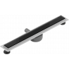 Mexen Flat 360° MGB drain linéaire pivotant 50 cm, verre noir - 1026050-40