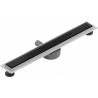 Mexen Flat 360° MGB drain linéaire pivotant 70 cm, verre noir - 1026070-40