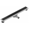 Mexen Flat 360° MGB drain linéaire pivotant 70 cm, verre noir - 1026070-40
