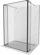 Mexen Kioto paroi de douche autonome 140 x 30 x 30 cm, motif noir, noir - 800-140-030-222-70-70-030
