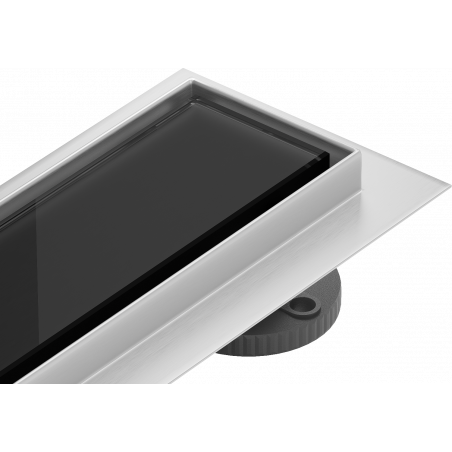 Mexen Flat 360° MGB écoulement linéaire rotatif 90 cm, verre noir - 1026090-40