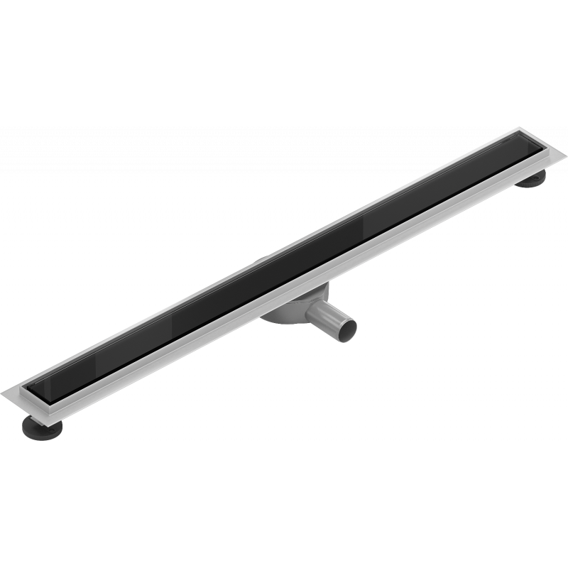 Mexen Flat 360° MGB drain linéaire pivotant 90 cm, verre noir - 1026090-40