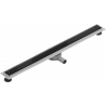 Mexen Flat 360° MGB drain linéaire pivotant 90 cm, verre noir - 1026090-40