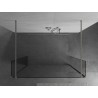 Mexen Kioto Paroi de douche autoportante 95 x 30 x 30 cm, transparente, nickel brossé - 800-095-030-222-97-00-030