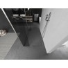 Mexen Kioto Paroi de douche autoportante 95 x 30 x 30 cm, transparente, nickel brossé - 800-095-030-222-97-00-030