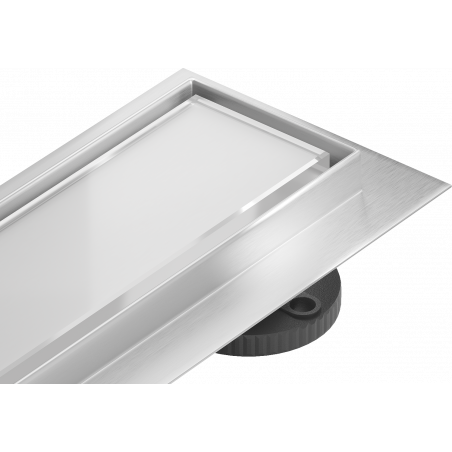 Mexen Flat 360° MGW canalisation linéaire pivotante 70 cm, verre blanc - 1027070-40